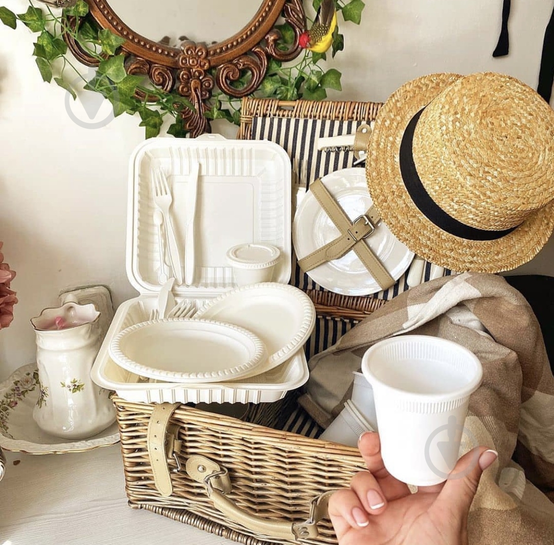 Стакан одноразовый из кукурузного крахмала Ecocorn 180 мл 10 шт. - фото 2