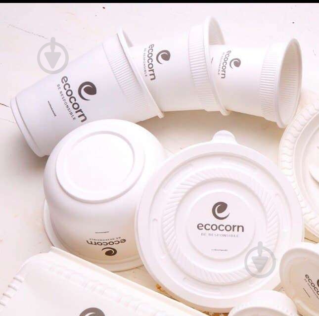 Стакан одноразовый из кукурузного крахмала Ecocorn 480 мл 10 шт. - фото 2