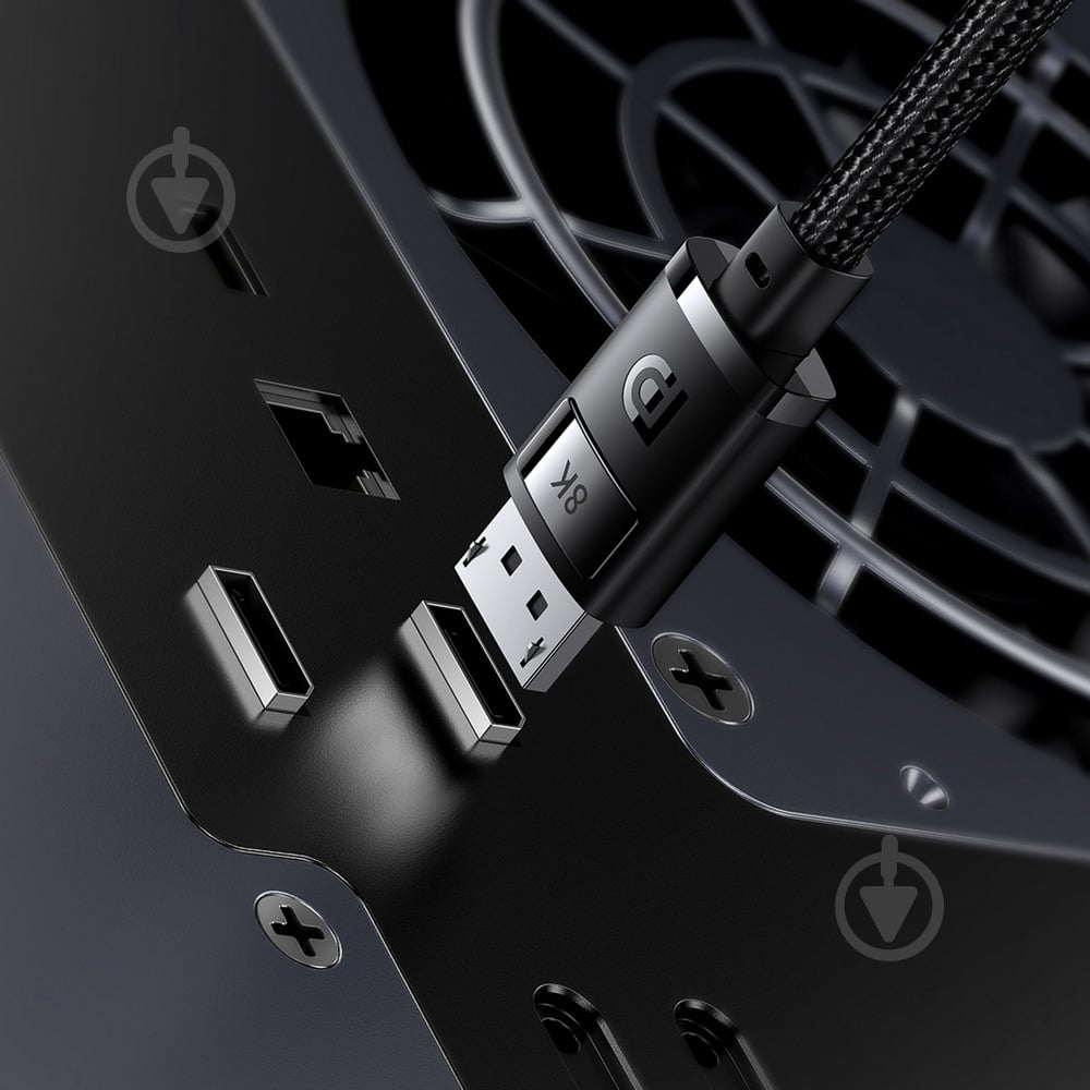 Дата-кабель BASEUS High Definition Series DP 8K to DP 8K 2 м black (B00633706111-02) - фото 6