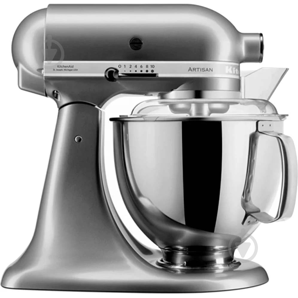 Кухонная машина KitchenAid 4,3 л 5KSM95PSECU с откидным блоком серебристый - фото 1