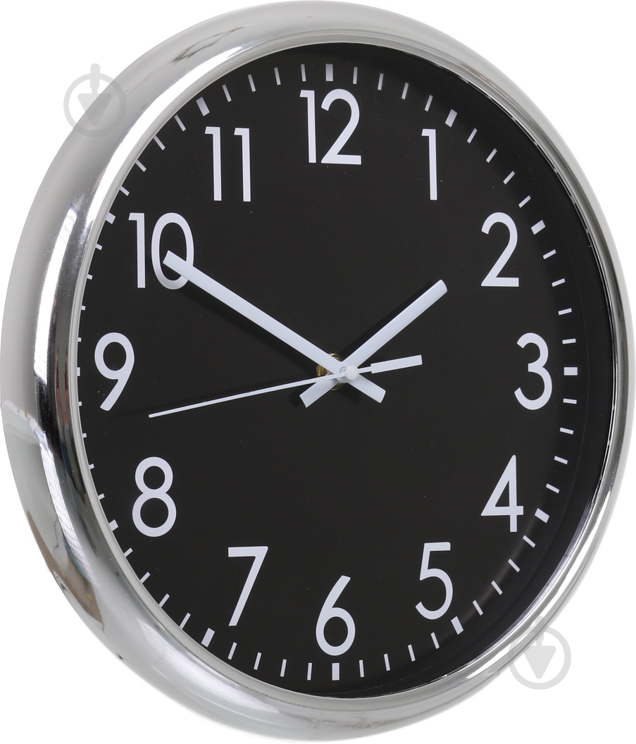 Годинник настінний Basic 27,9х3,9 см срібно-чорний UP! (Underprice) - фото 2