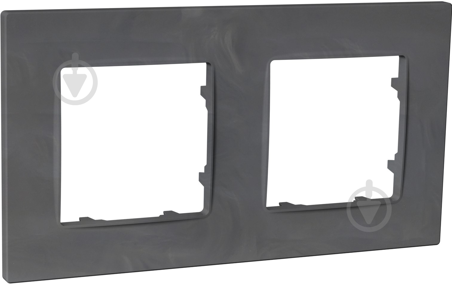 Рамка двомісна Plank Electrotechnic Nordic універсальна базальт PLK1020732 - фото 1