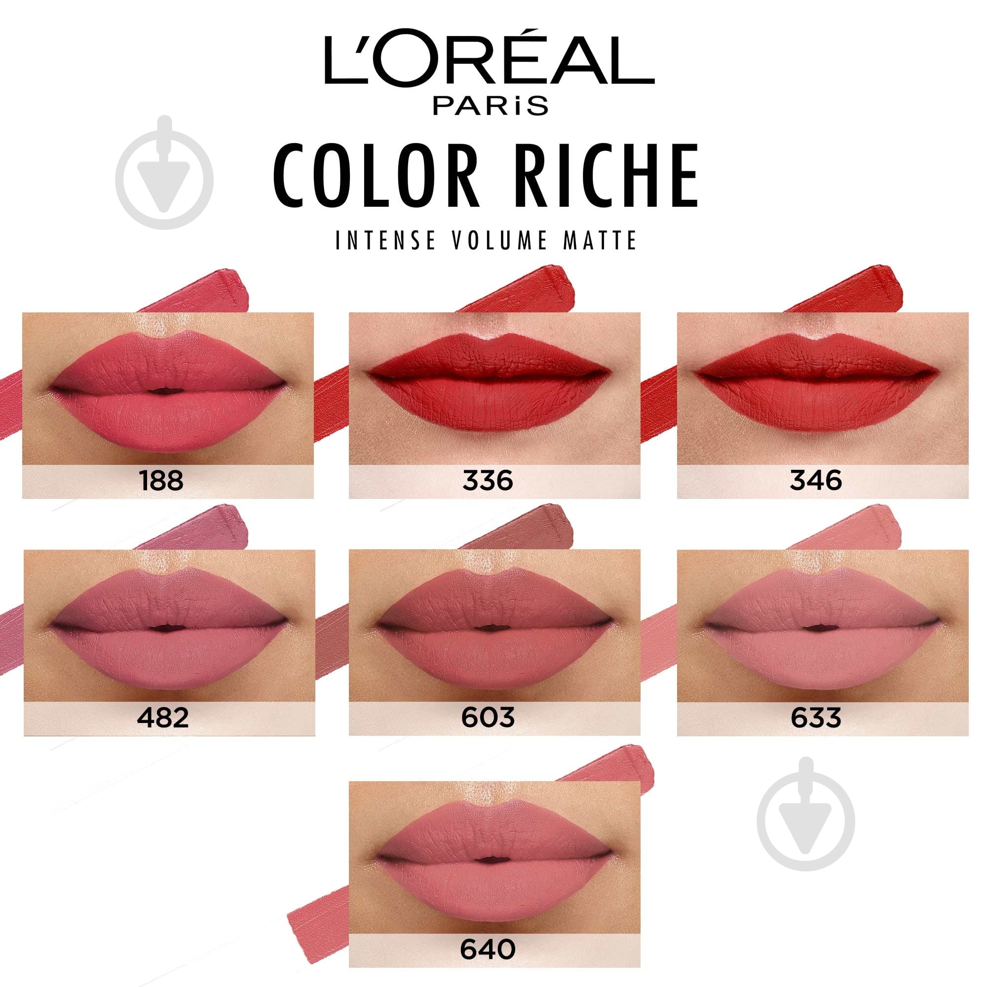 Rouge à Lèvres L'Oréal Color Riche Intense Volume Matte - N°336 Le Rouge Avant-garde, 8g (Neuf Original)