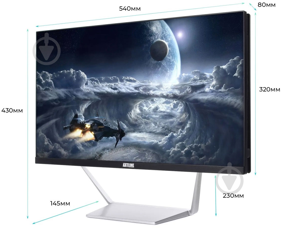Моноблок Artline Business M65 23,8 (M65v19Win) black/silver - фото 8