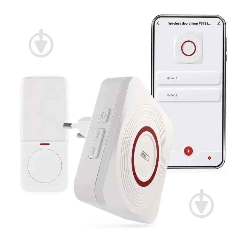 Дзвінок дверний Emos розумний бездротовий Wi-Fi білий P5735WS - фото 1