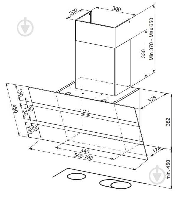 Витяжка Faber Steelmax Ev8 Led Bk A80 (330.0538.526) - фото 4