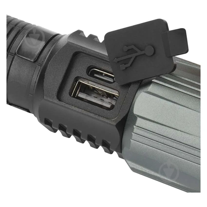 Ліхтар акумуляторний Emos Li-Ion 2200 mAh метал фокус 1200 Lm чорний P3121 - фото 12