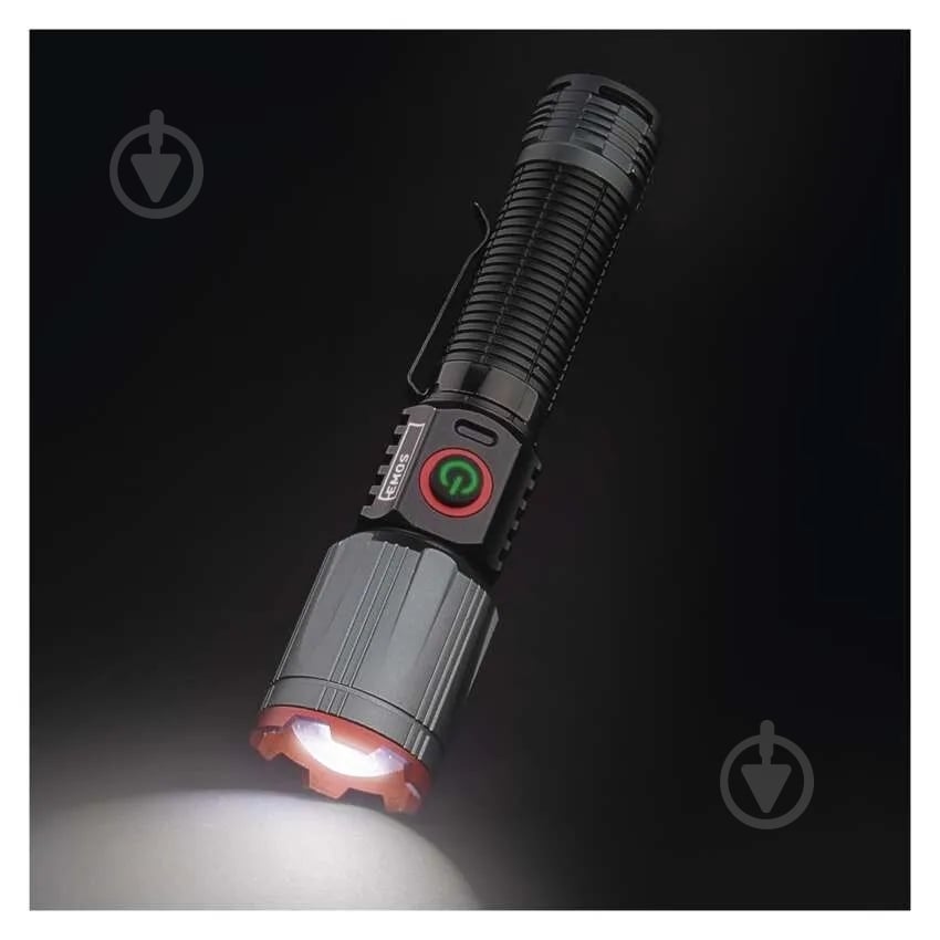 Ліхтар акумуляторний Emos Li-Ion 2200 mAh метал фокус 1200 Lm чорний P3121 - фото 3