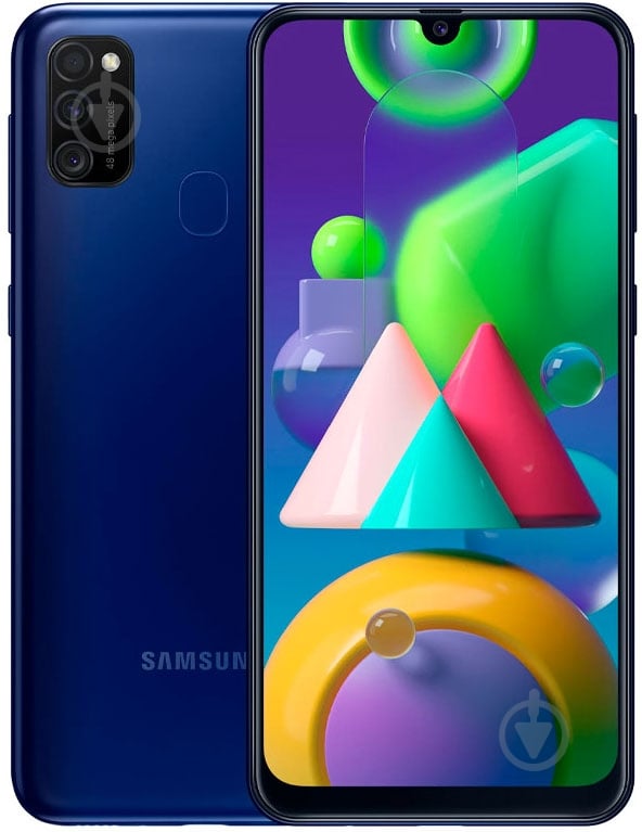 Смартфон Samsung Galaxy M21 4/64GB blue (SM-M215FZBUSEK) - фото 1