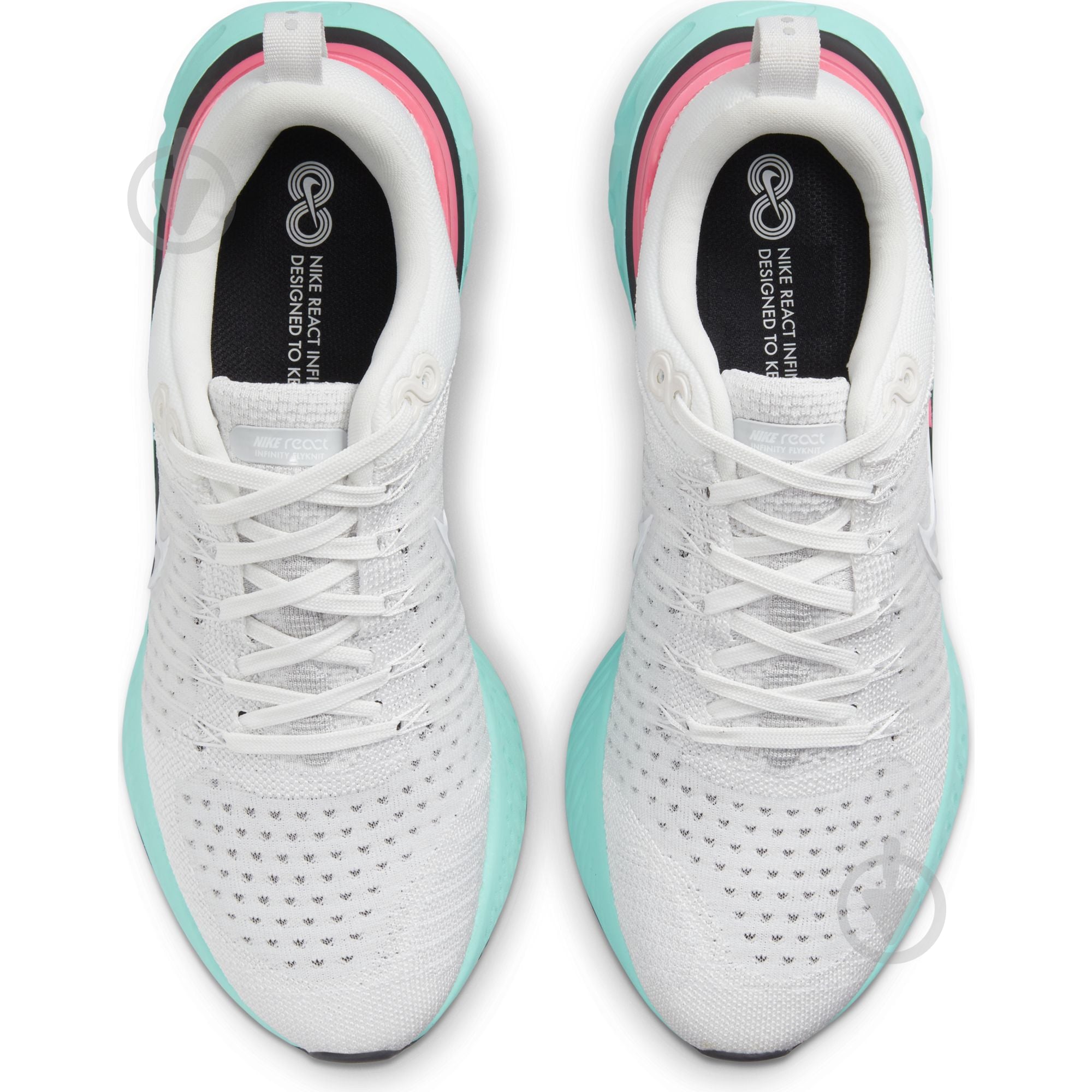 Кросівки чоловічі Nike ReactINFINITY Run Flyknit 2 CT2357-005 р.43 сіро-бірюзові - фото 8