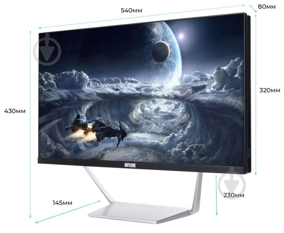Моноблок Artline Business M66 23,8 (M66v01) black/silver - фото 9 Моноблок Artline Business M66 23,8 (M66v01) black/silver - фото 9