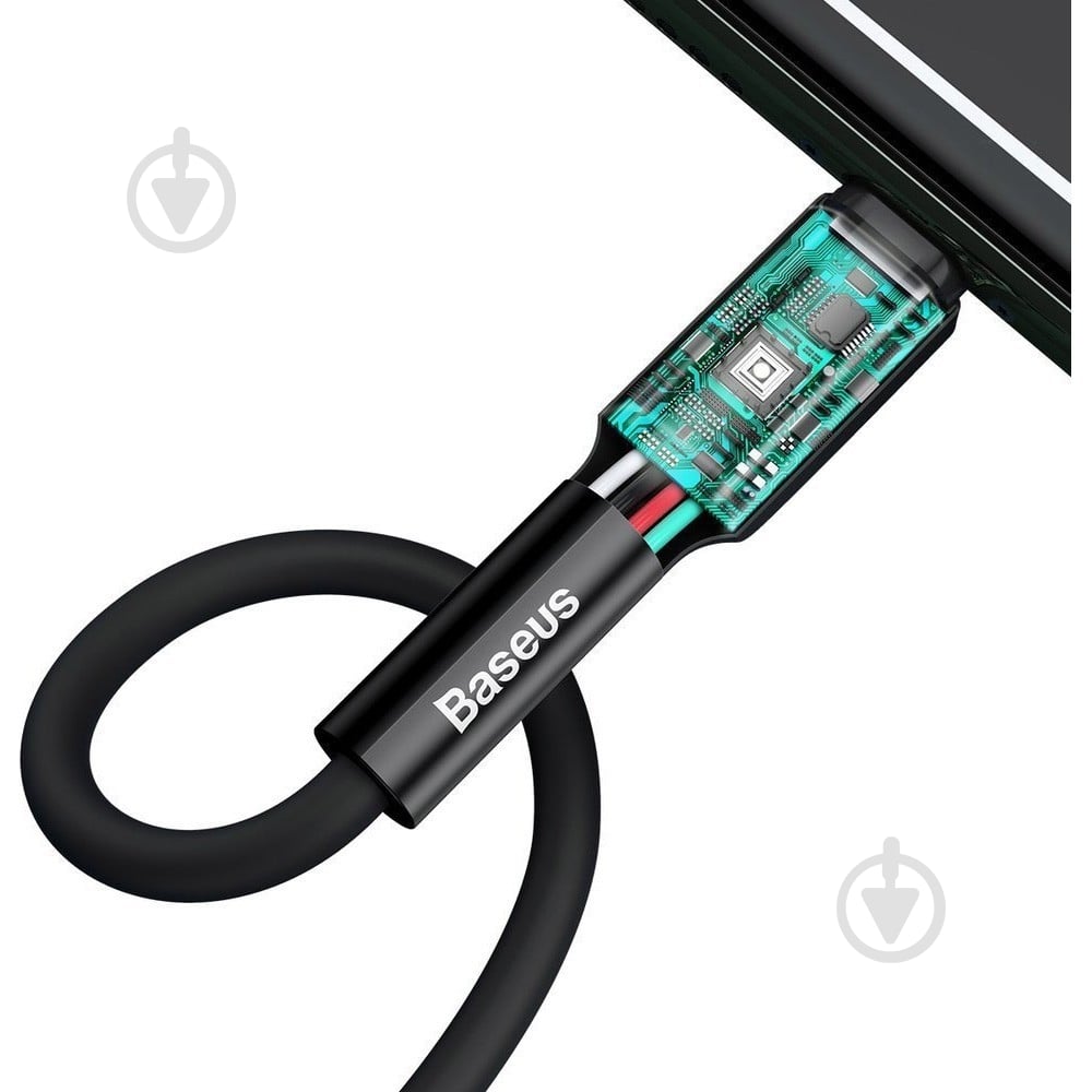 Кабель BASEUS Silica Gel Cable USB for IP 1 м black (CALGJ-01) - фото 3 Кабель BASEUS Silica Gel Cable USB for IP 1 м black (CALGJ-01) - фото 3