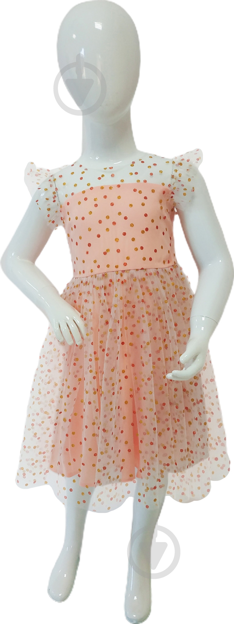 Платье Mevis р.110 персиковый - фото 1