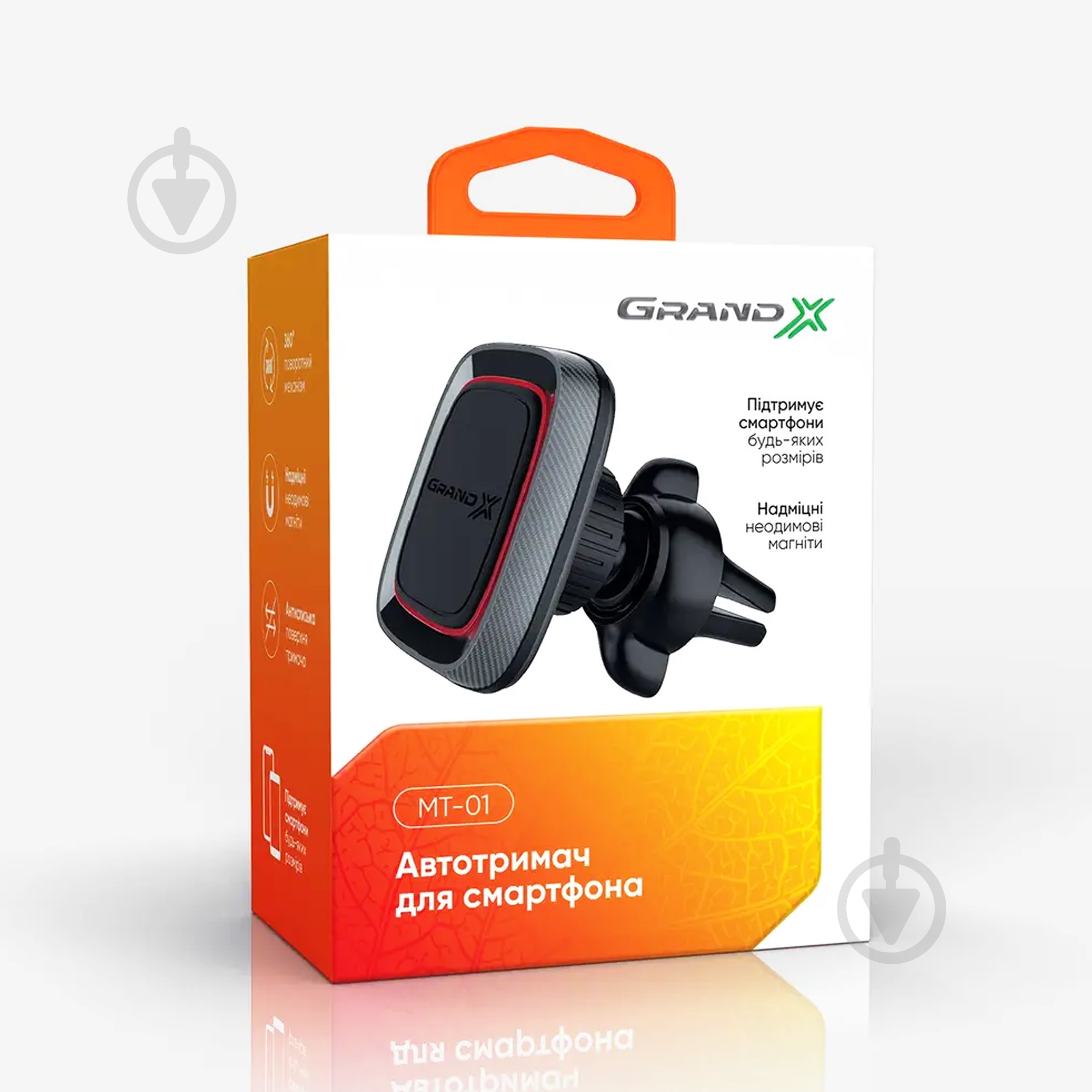 Держатель для смартфона Grand-X MT-01 черный - фото 3 Держатель для смартфона Grand-X MT-01 черный - фото 3