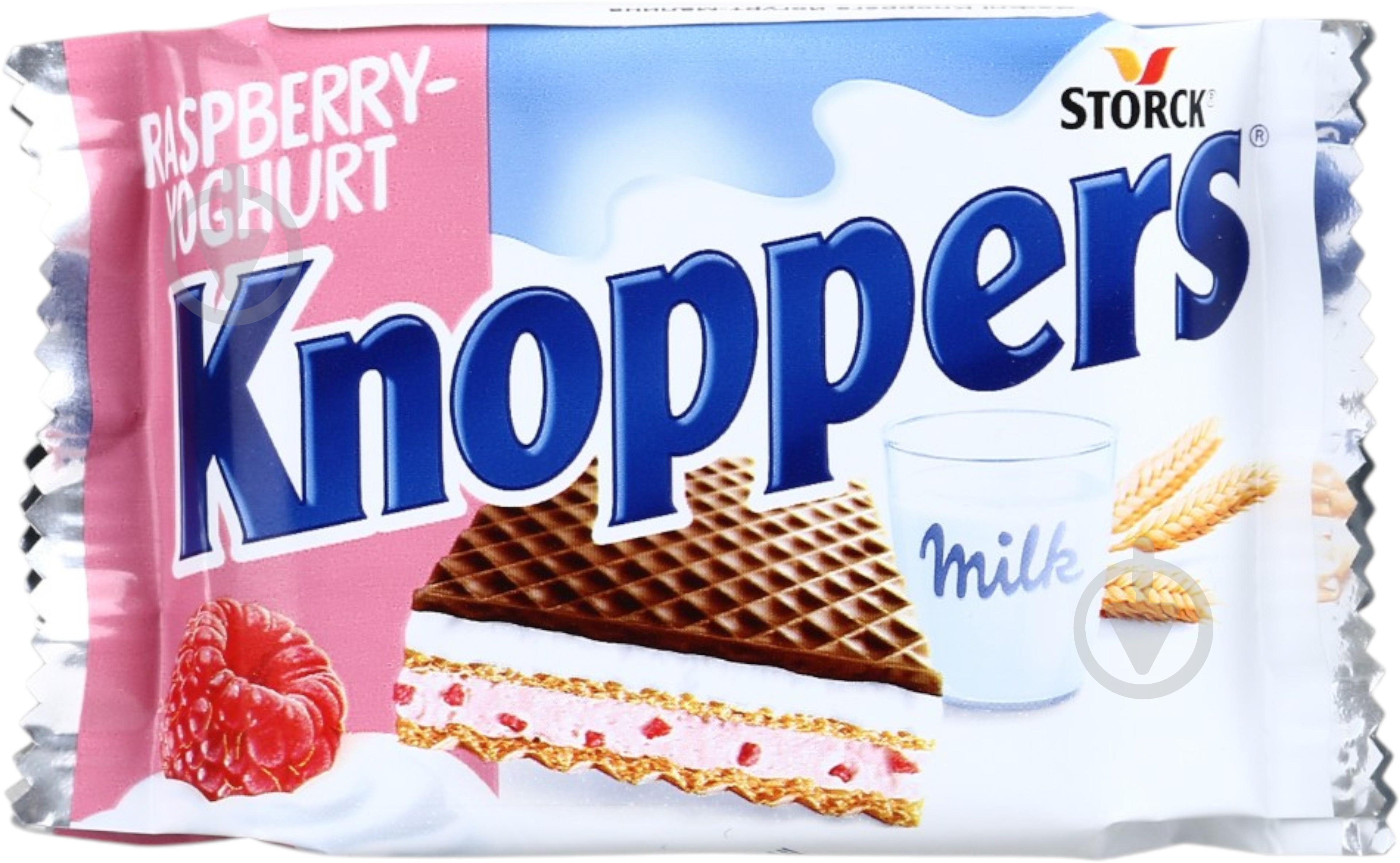 Вафли Knoppers йогурт-малина 25 г - фото 1 Вафли Knoppers йогурт-малина 25 г - фото 1