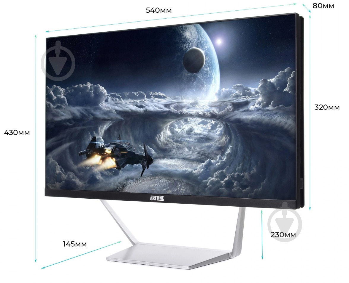 Моноблок Artline Business M66 23,8 (M66v02Win) black/silver - фото 9
