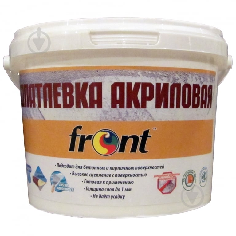 Шпаклевка Front акриловая готовая к применению 3 кг - фото 2