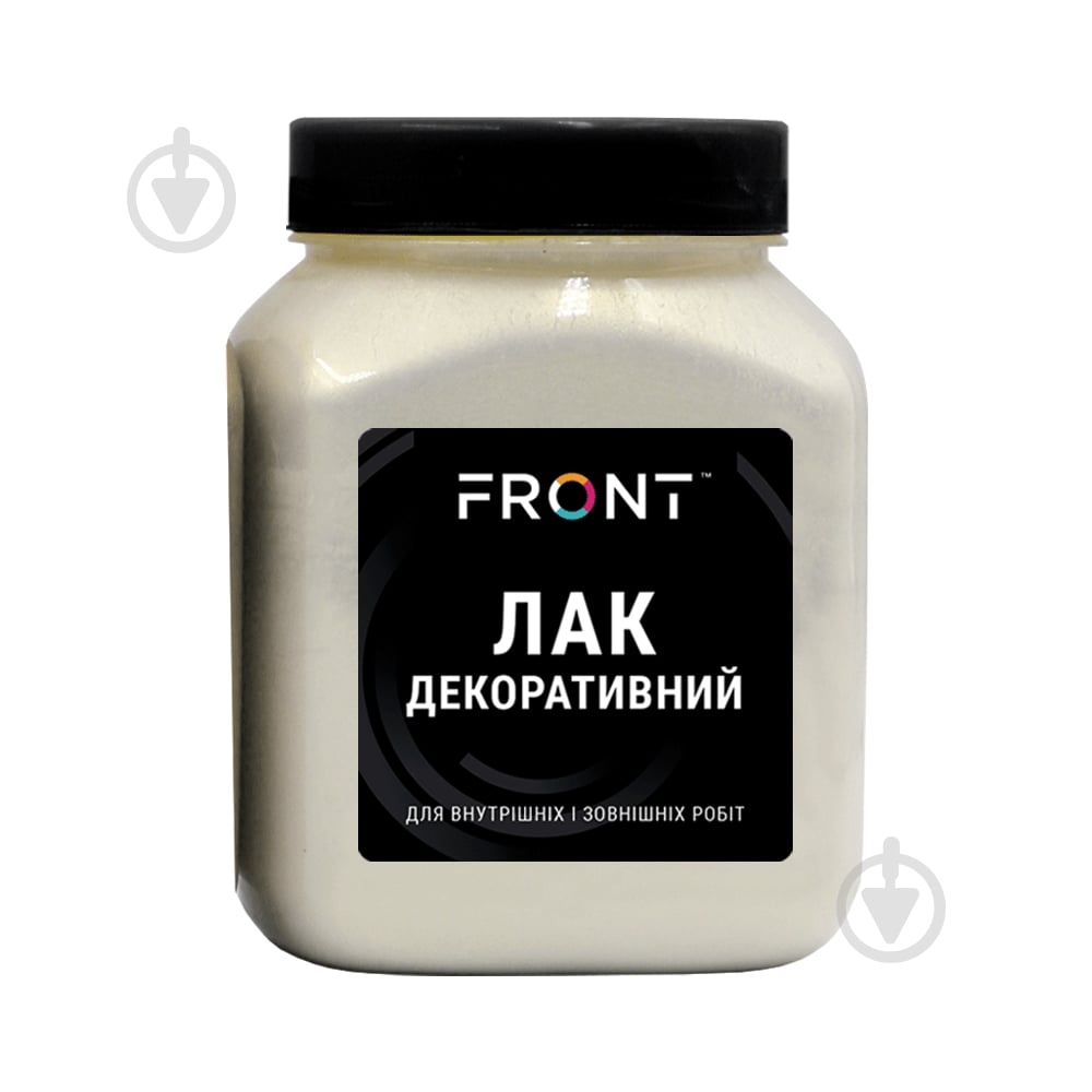 Лак декоративний Білий перламутр Front мат 0,4 л - фото 1 Лак декоративний Білий перламутр Front мат 0,4 л - фото 1