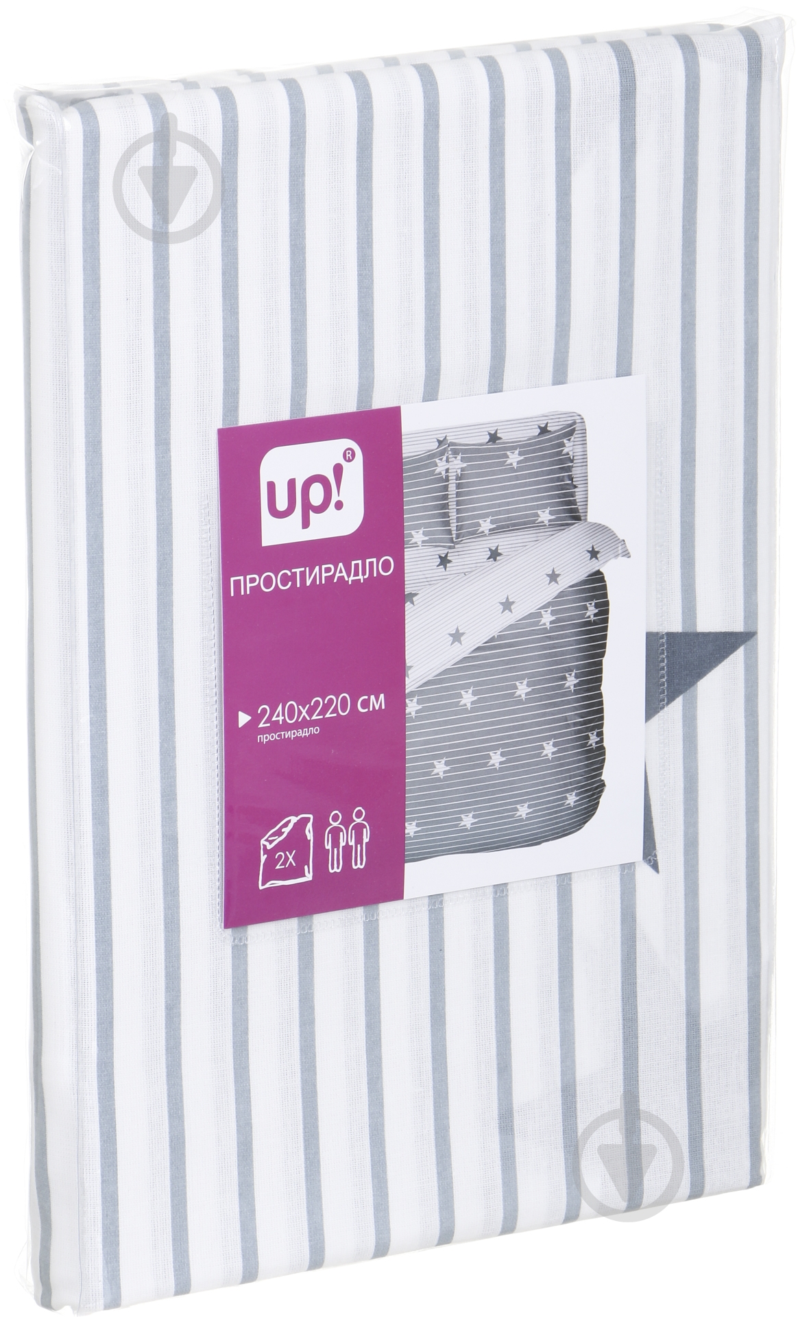 Простынь Stars 240x220 см белыйсеро-синий UP! (Underprice) - фото 3 Простынь Stars 240x220 см белыйсеро-синий UP! (Underprice) - фото 3