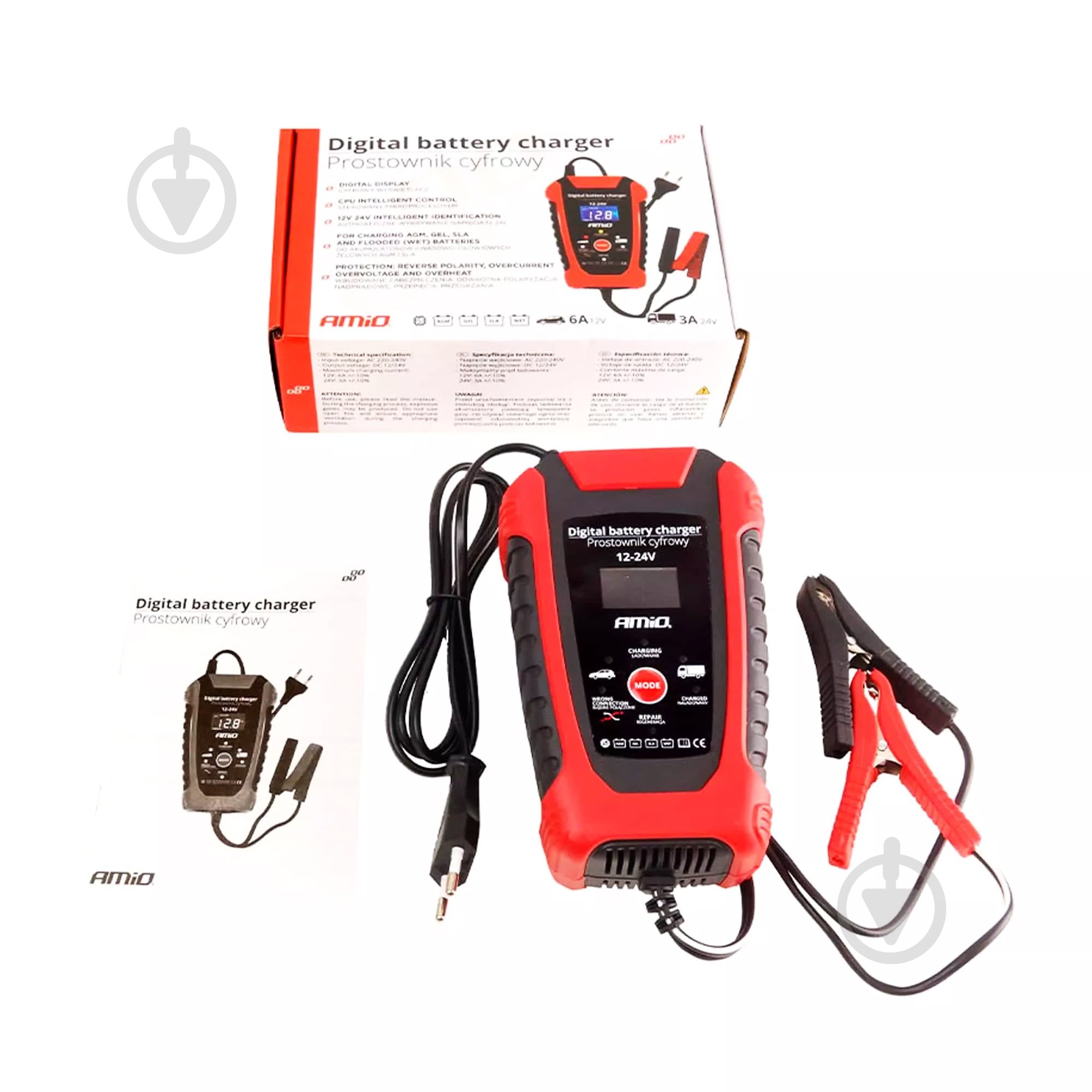 Зарядний пристрій AMiO DBC-03 12V/24V 6 А 16080 А/ч (2379) - фото 4