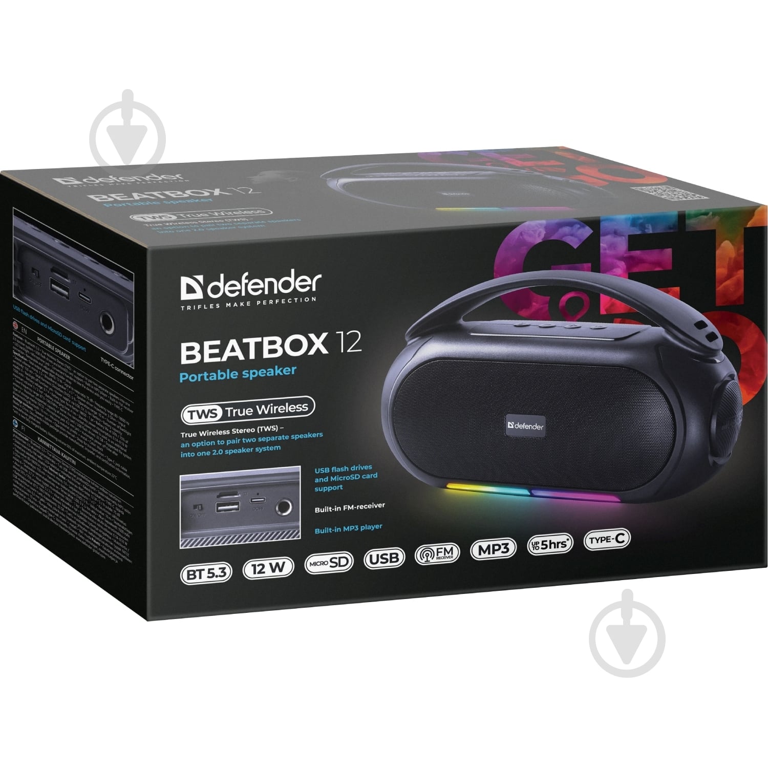 Акустична система Defender Beatbox 12 1.0 black (65812) - фото 8