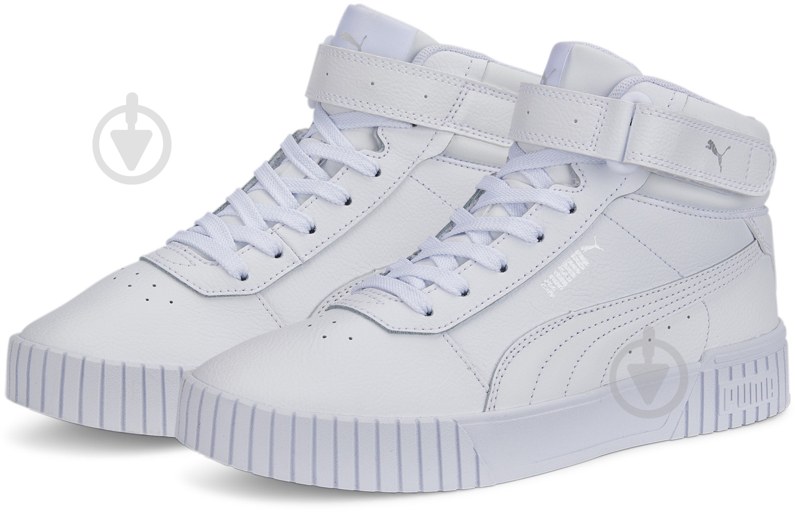 Кросівки жіночі демісезонні Puma CARINA 2.0 MID 38585102 р.38 білі - фото 3