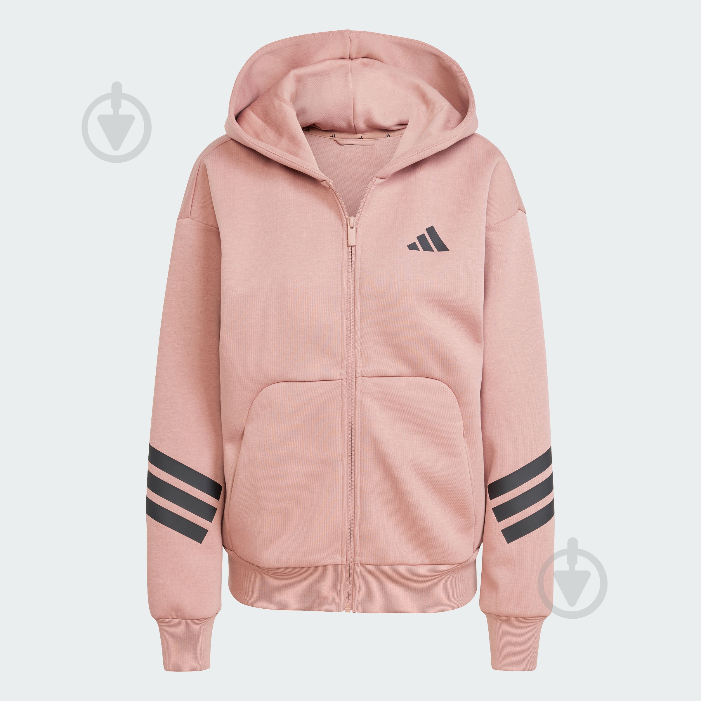 Джемпер Adidas W FI 3S FZ HD JE0177 р.XL коричневий - фото 6