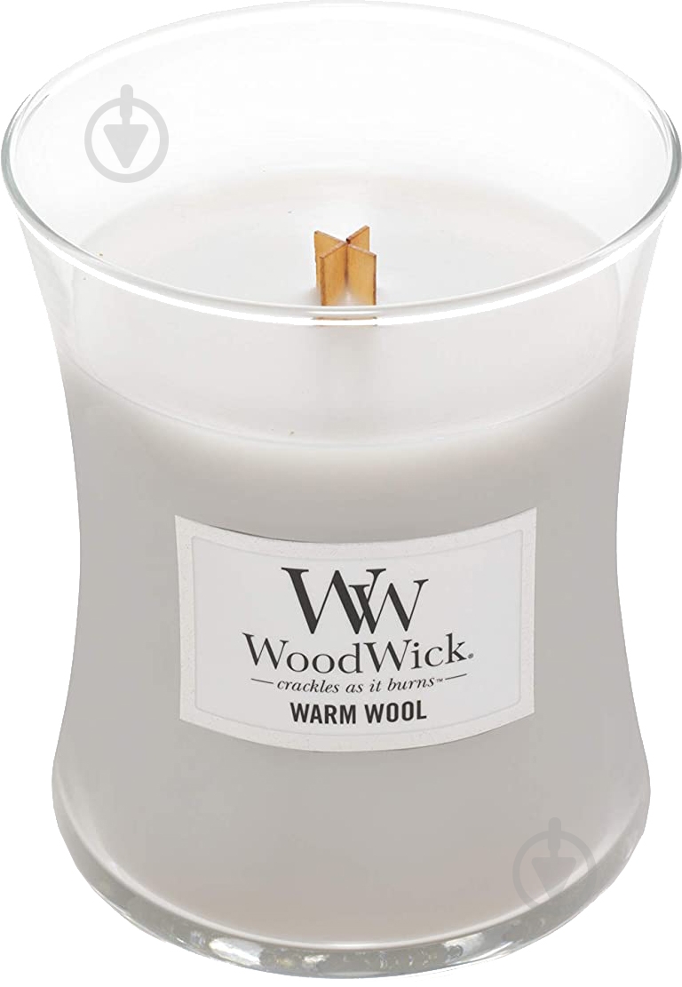 Свеча ароматическая Woodwick Medium Warm Wool 275 г - фото 2 Свеча ароматическая Woodwick Medium Warm Wool 275 г - фото 2