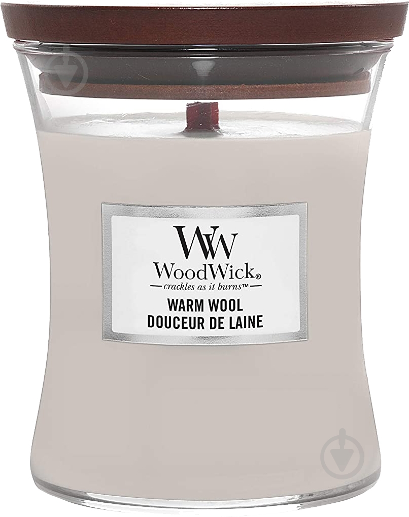 Свеча ароматическая Woodwick Medium Warm Wool 275 г - фото 1 Свеча ароматическая Woodwick Medium Warm Wool 275 г - фото 1