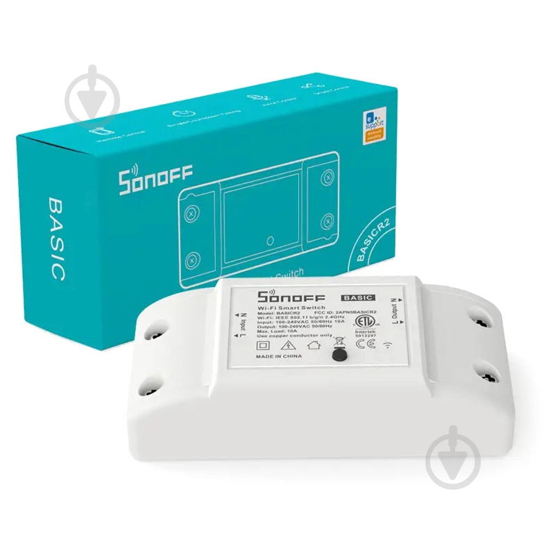 Умное реле-переключатель SONOFF Basic 2200W белый - фото 2 Умное реле-переключатель SONOFF Basic 2200W белый - фото 2