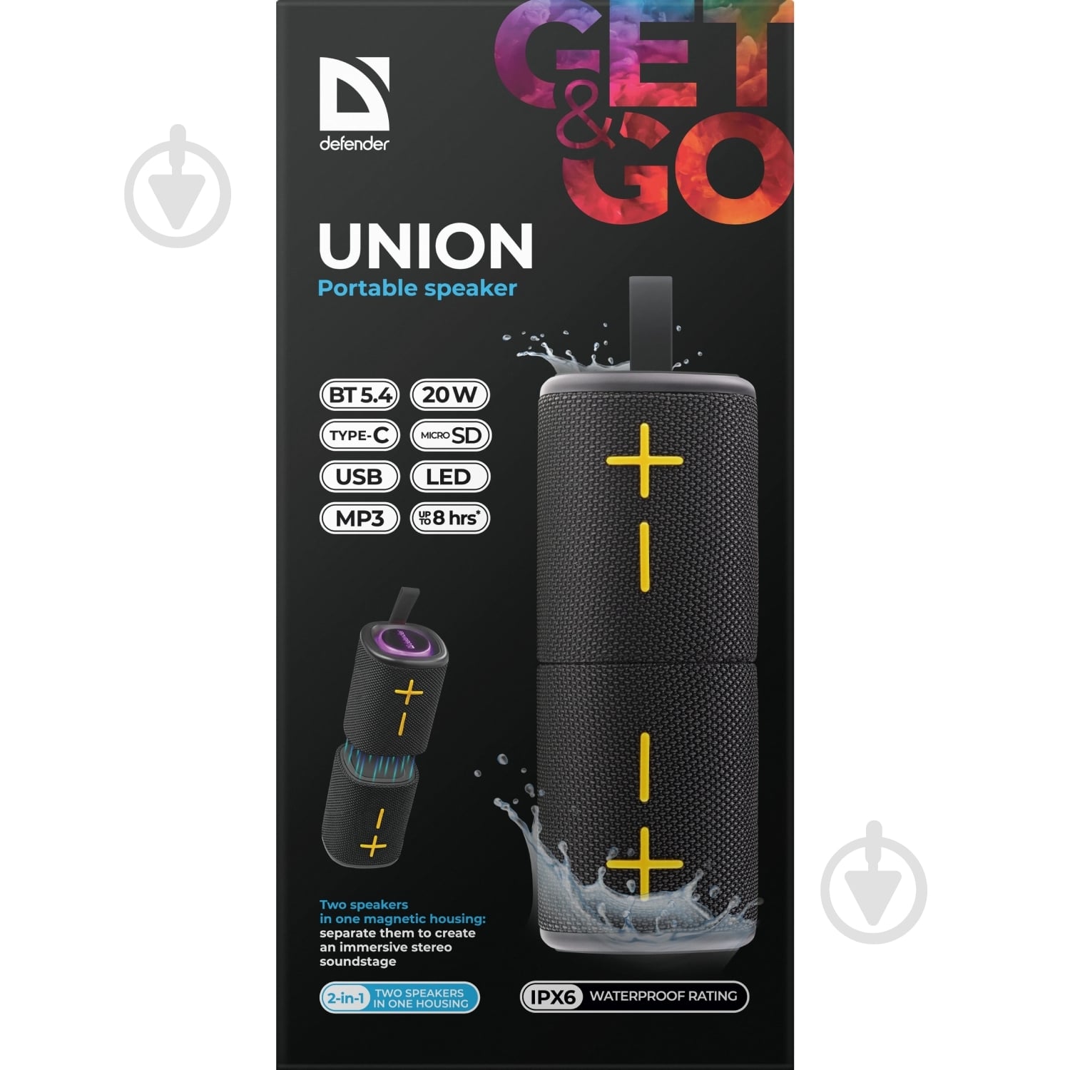 Акустическая система Defender Union 1.0 black (65139) - фото 9