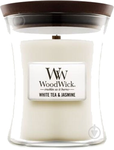 Свеча ароматическая Woodwick Mini White Tea & Jasmine 85г - фото 1