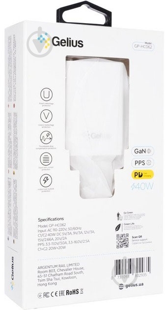 Мережевий зарядний пристрій Gelius GP-HC062 - фото 8 Мережевий зарядний пристрій Gelius GP-HC062 - фото 8