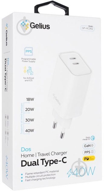 Мережевий зарядний пристрій Gelius GP-HC062 - фото 7 Мережевий зарядний пристрій Gelius GP-HC062 - фото 7