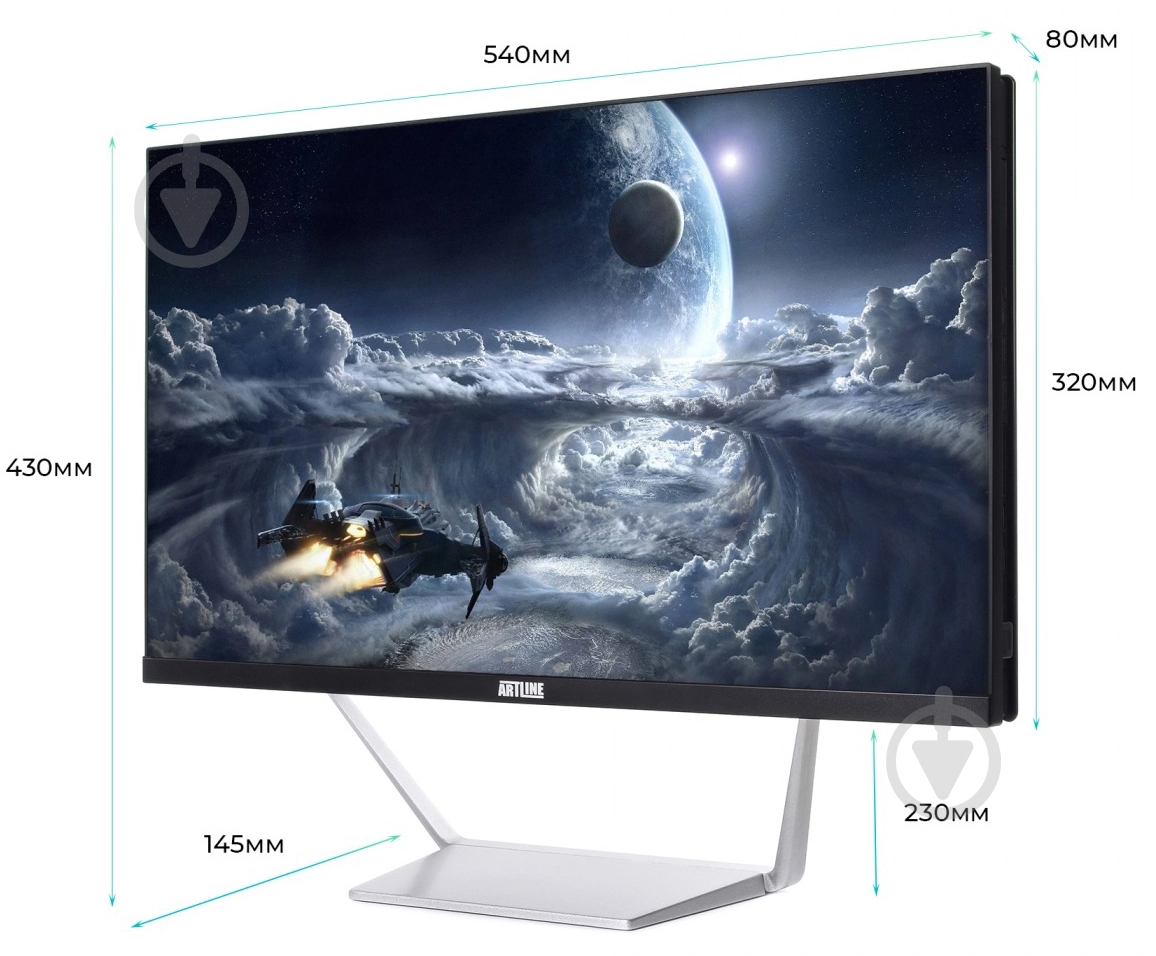 Моноблок Artline Business M67 23,8 (M67v09Win) black/silver - фото 9