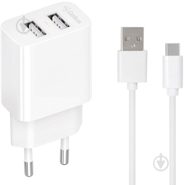 Сетевое зарядное устройство Gelius GP-HC059 + кабель Type-C - фото 1 Сетевое зарядное устройство Gelius GP-HC059 + кабель Type-C - фото 1