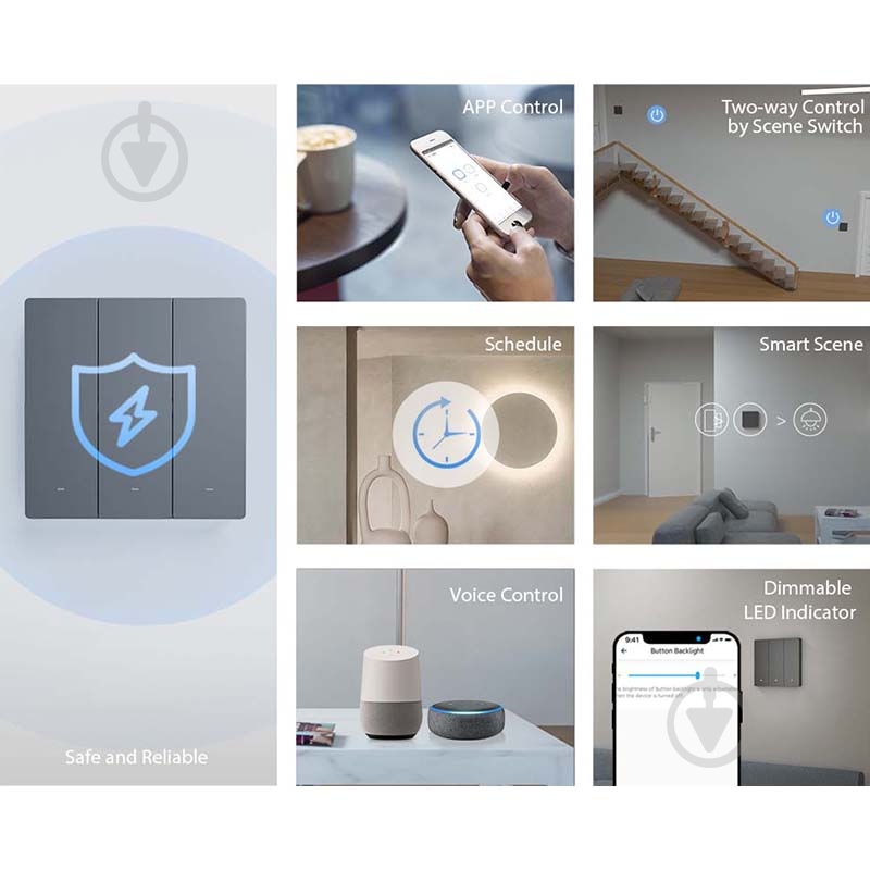 Умный выключатель канальный Sonoff M5-2C-80 черный - фото 8