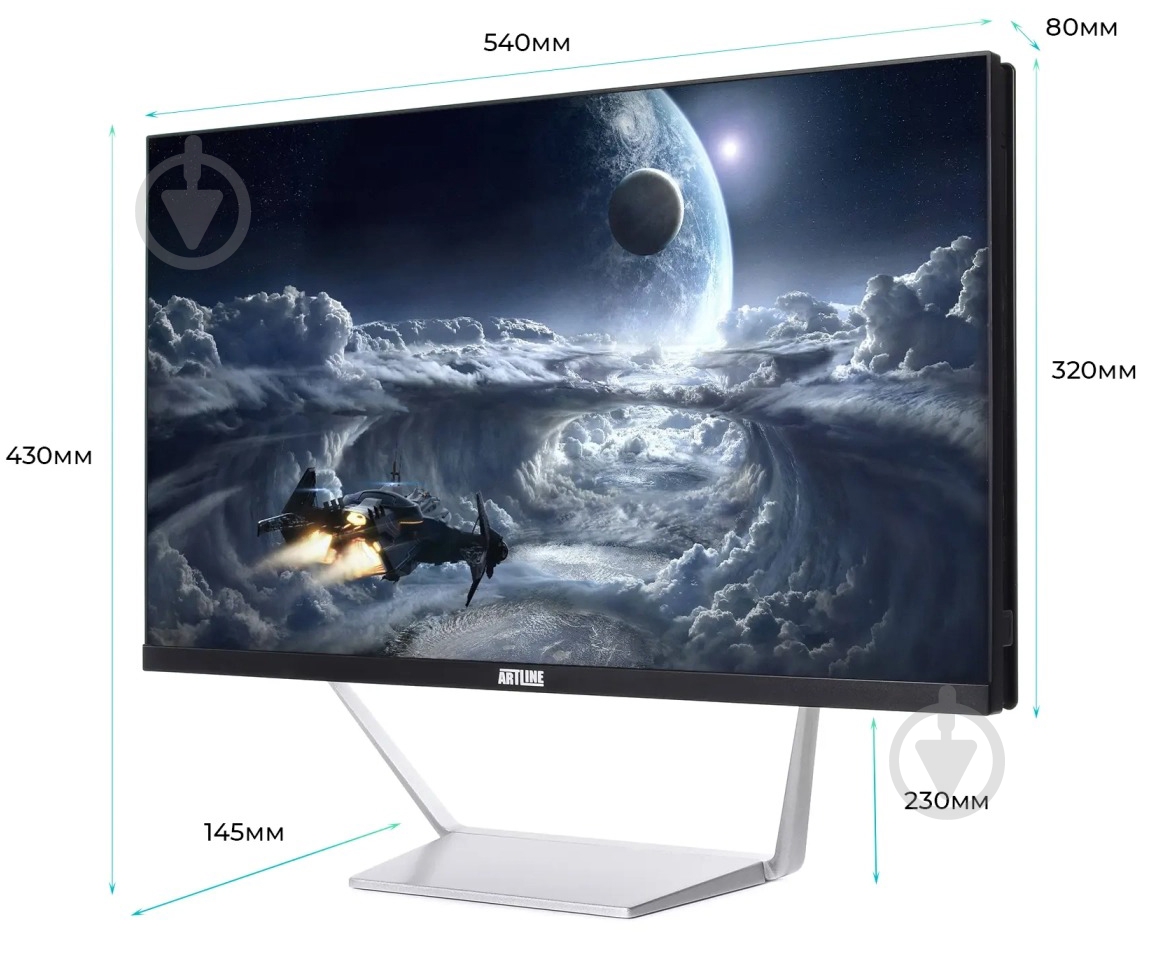 Моноблок Artline Business M67 23,8 (M67v11Win) black/silver - фото 9
