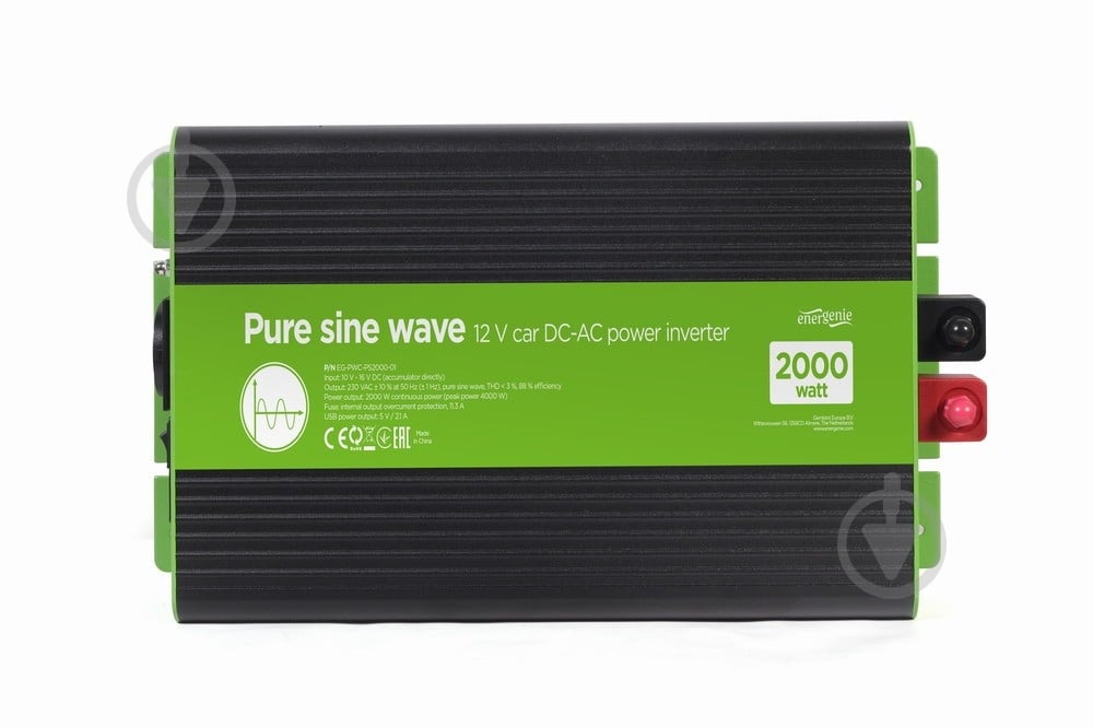 Інвертор автомобільний EnerGenie 2000 Вт чиста синусоїда EG-PWC-PS2000-01 - фото 3 Інвертор автомобільний EnerGenie 2000 Вт чиста синусоїда EG-PWC-PS2000-01 - фото 3