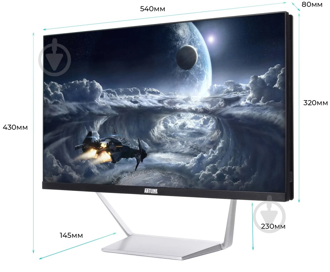 Моноблок Artline Business M67 23,8 (M67v12) black/silver - фото 9