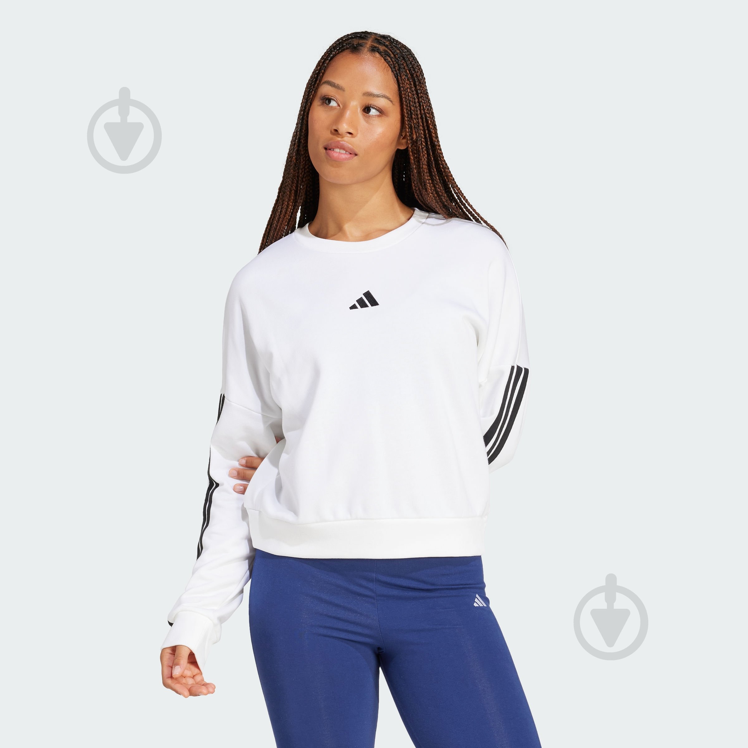 Світшот Adidas W 3S FT SWT JD5285 р.XS білий - фото 1