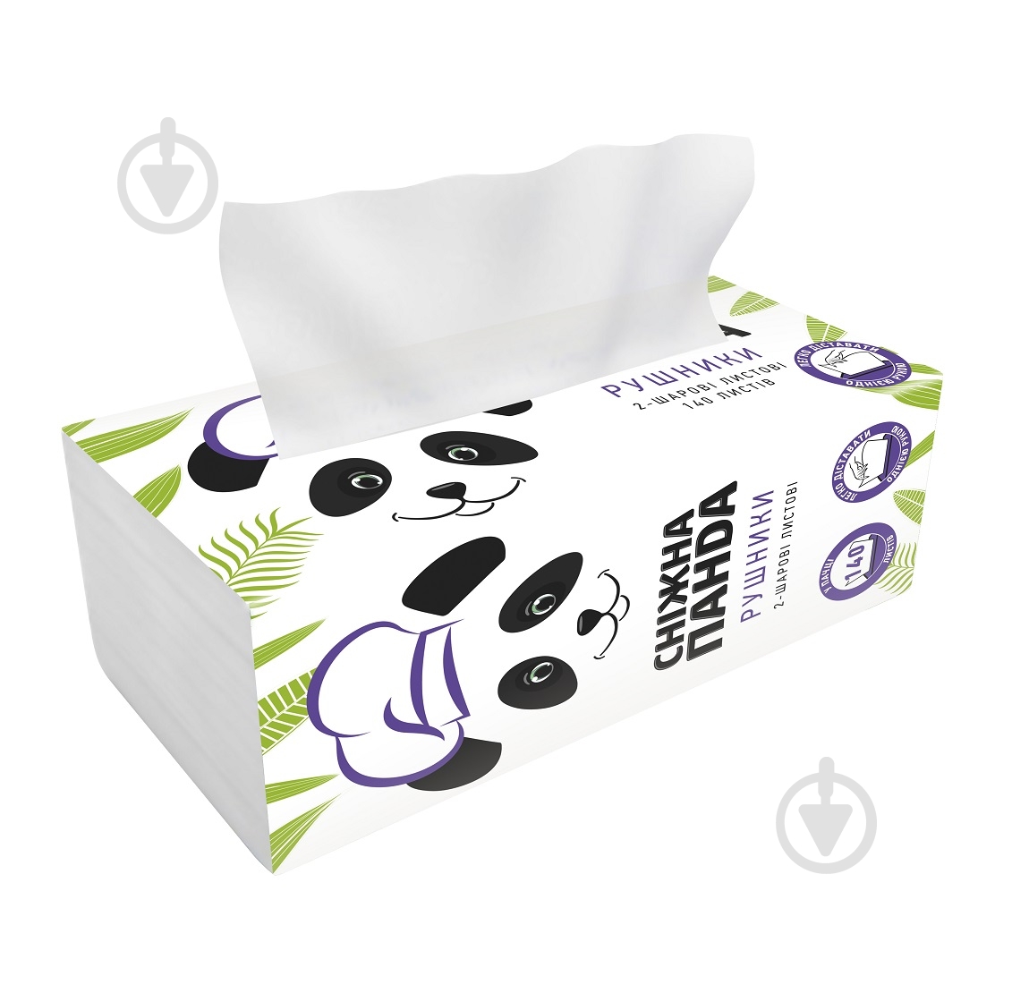 Бумажные полотенца Сніжна Панда двухслойная 140 шт. - фото 4