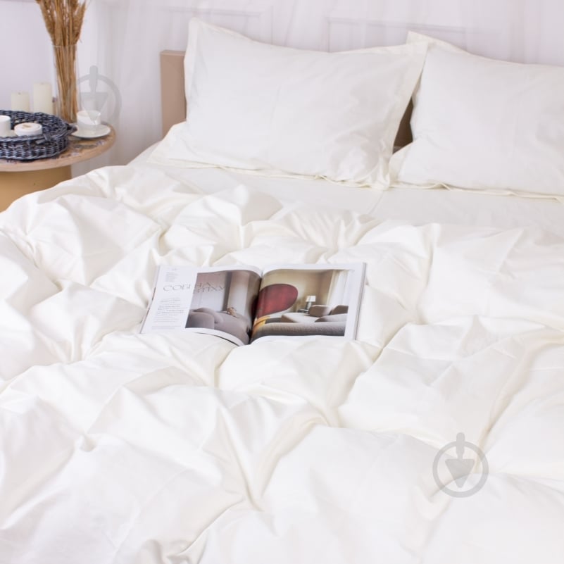 Наволочка поплін Poplin Line 002 Milky White 50x70 см білий MirSon - фото 4