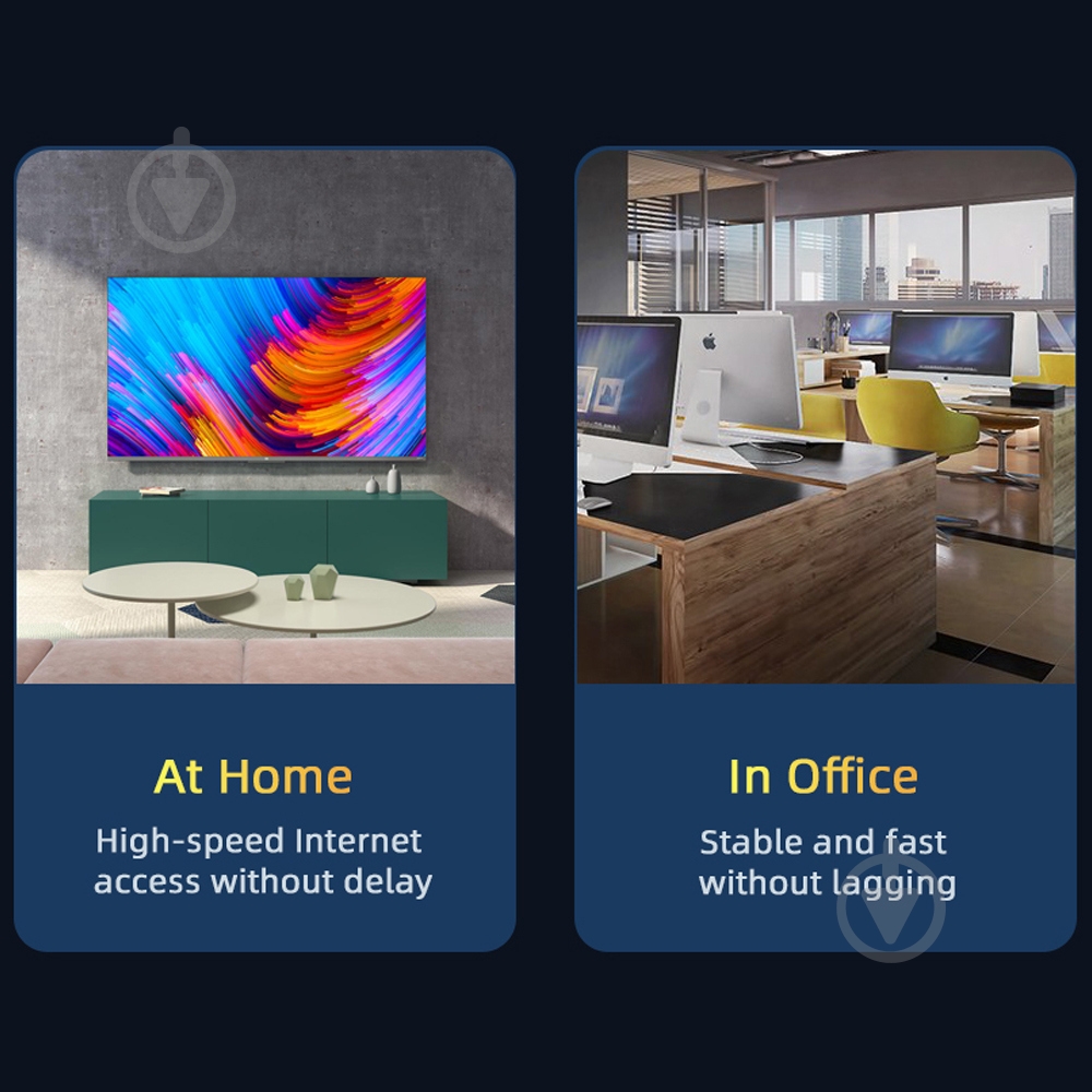 Патч-корд Essager TopSpeed Cable Ethernet Cat6 RJ45 Splitter Network Flat Cable 15 м черный - фото 4