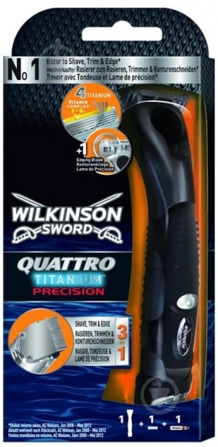 Бритва-стайлер WILKINSON SWORD Quattro Precision со сменным картриджем 1 шт. - фото 1