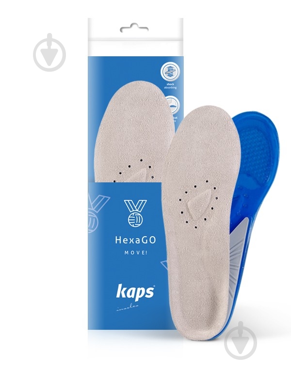 Стельки для стоп HexaGo Kaps р.42-43 серый - фото 1 Стельки для стоп HexaGo Kaps р.42-43 серый - фото 1