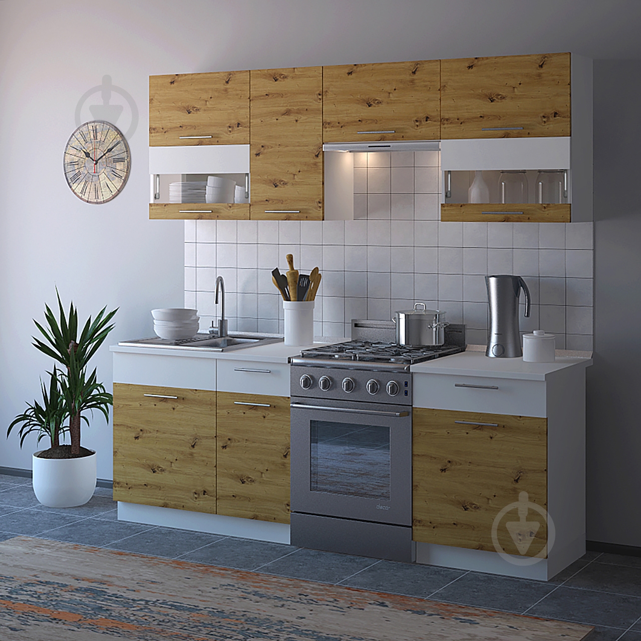 Кухня Доминика ЛДСП 2,2 м - фото 2