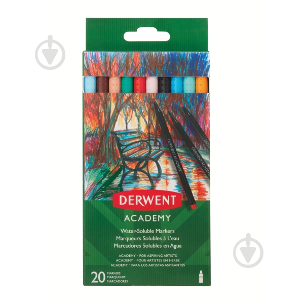 Набір маркерів Derwent Academy Markers 20 шт. 98202 різнокольоровий - фото 1