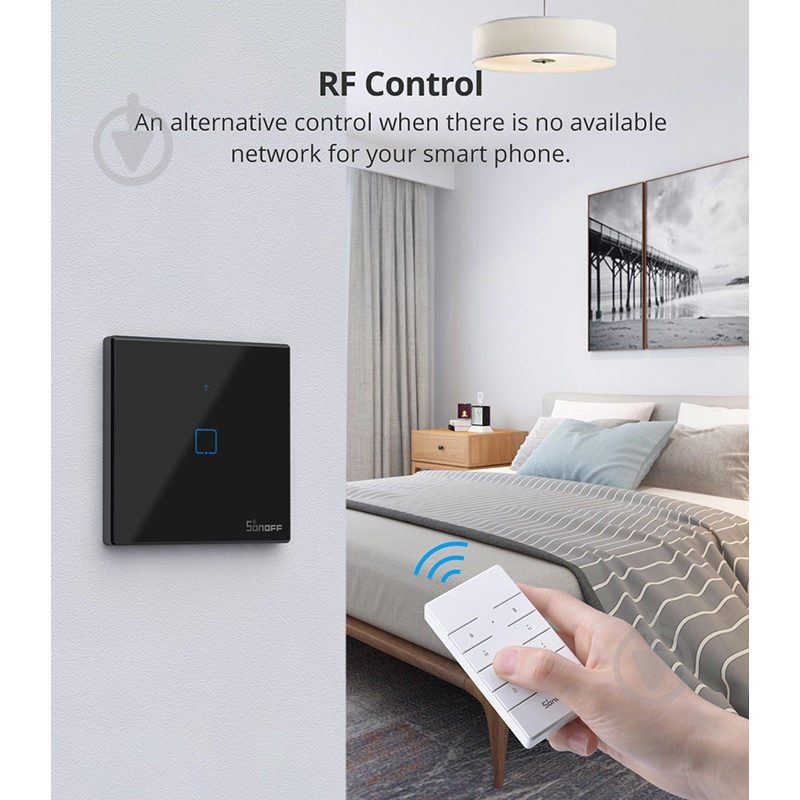 Умный выключатель Wi-Fi Sonoff T2EU3C-TX белый - фото 12 Умный выключатель Wi-Fi Sonoff T2EU3C-TX белый - фото 12