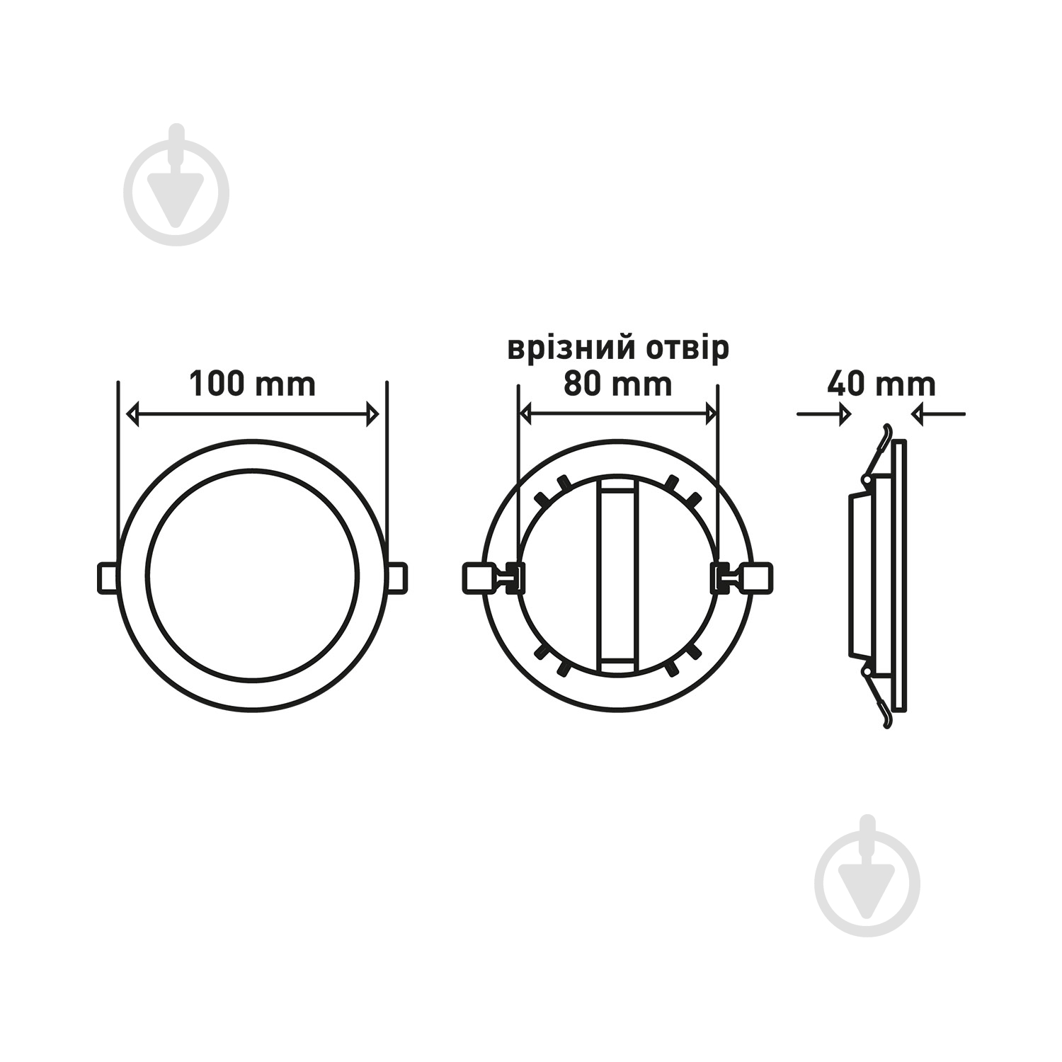 Светильник светодиодный встраиваемый Maxus 6 Вт 4100 К черный 1-RDL-0641-IP-BL - фото 4